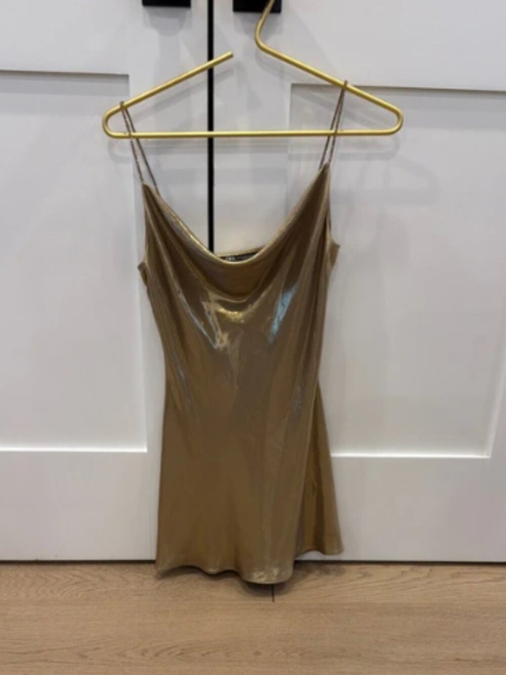 Zara Gold Mini Dress – Size XS